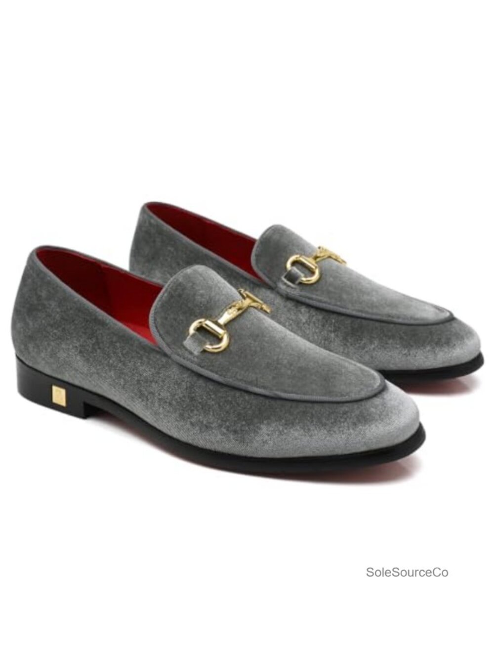 Men's Velvet Loafers Slip-On Wedding Prom Party Shoes